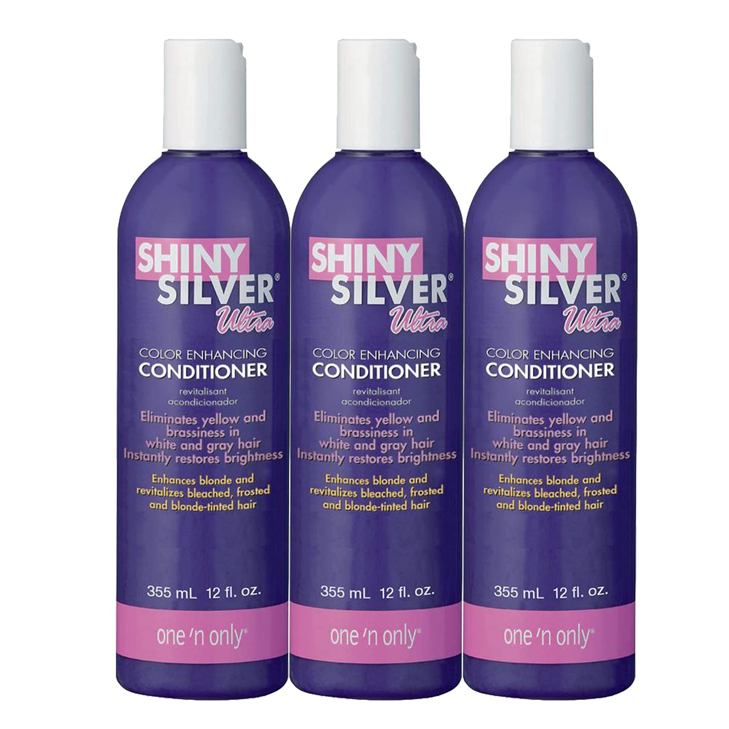 Shiny Silver Conditioner Ultra Color Enhancing 12 Ounce (354ml) (Pack of 3)