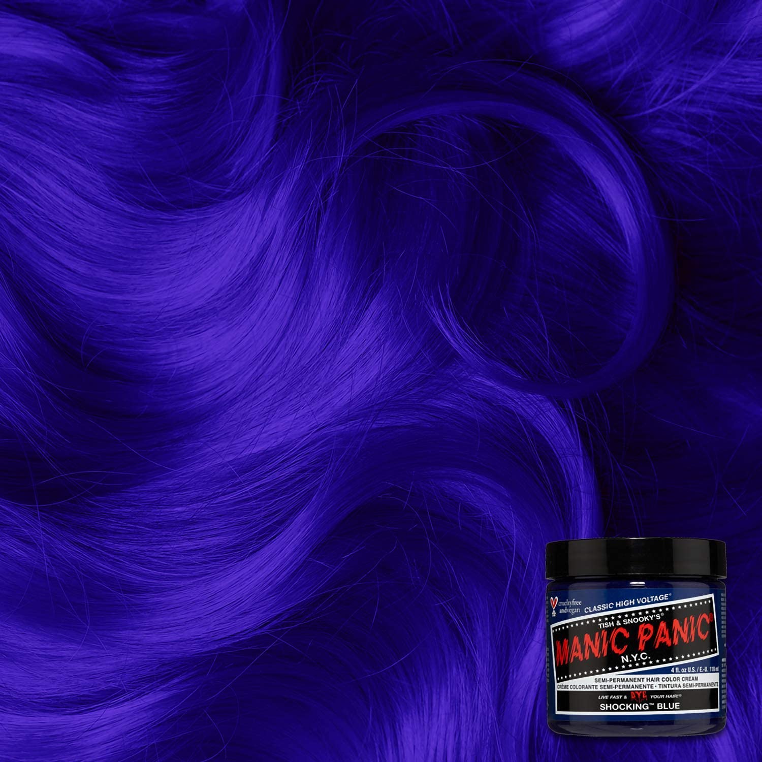 Manic Panic Shocking Blue Hair Dye Classic 3 Pack