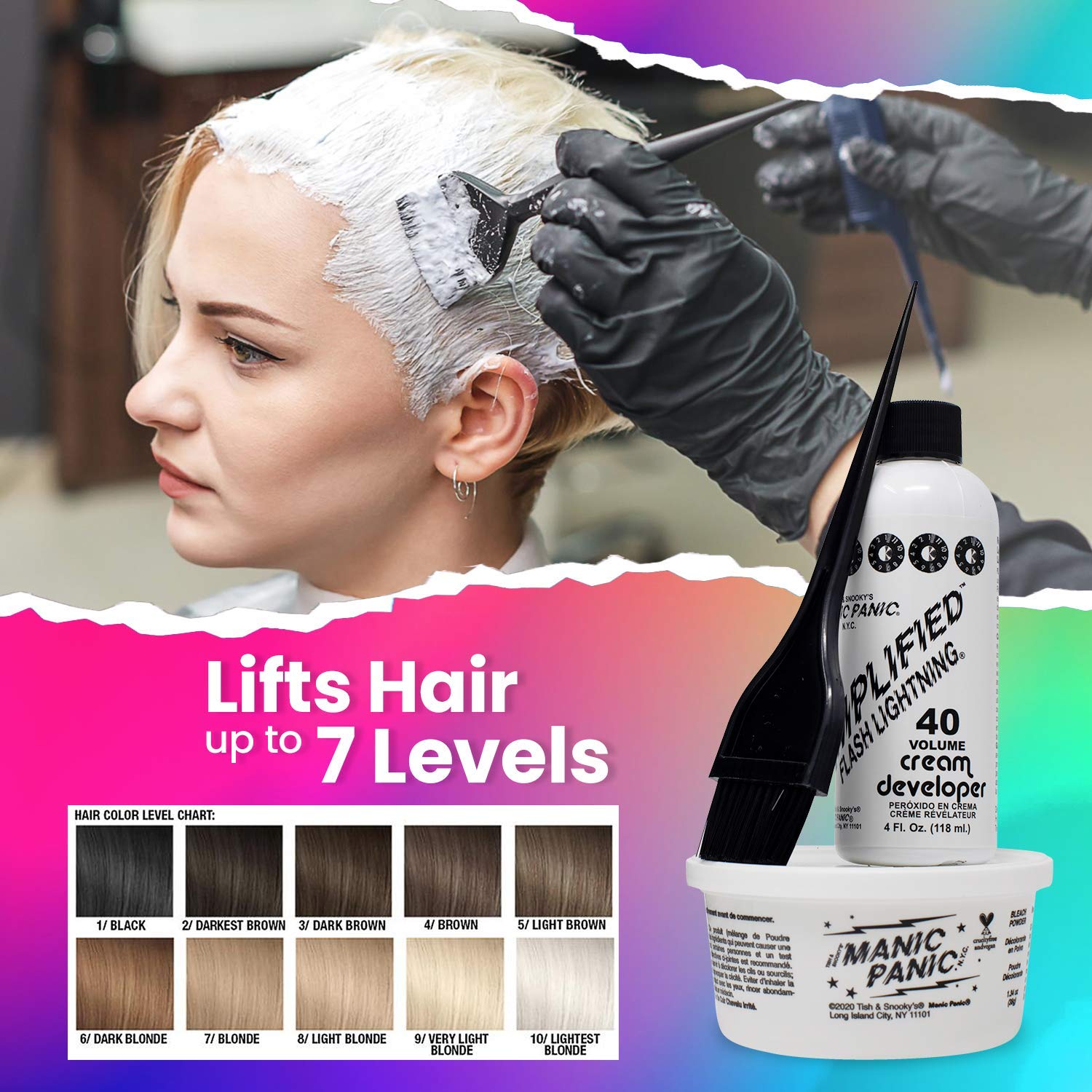 MANIC PANIC 40 Vol Lightning Hair Bleach Kit 3PK