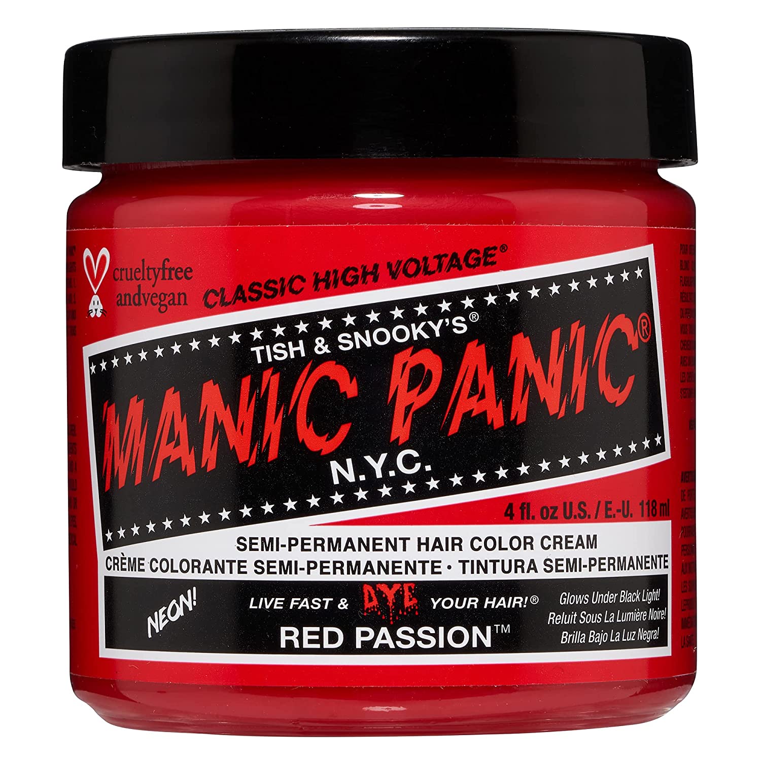 MANIC PANIC Raven Black Hair Dye Classic 2 Pack