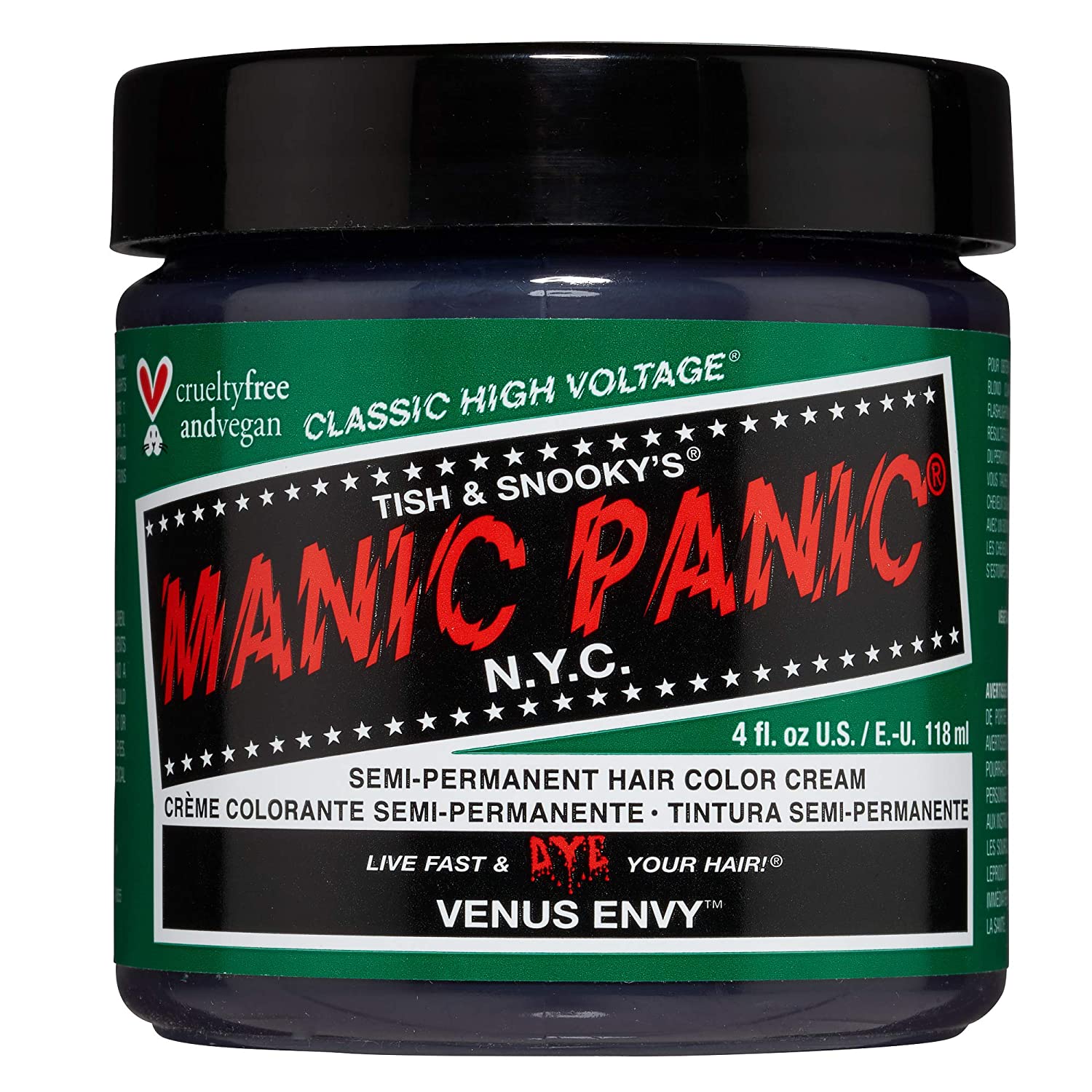 MANIC PANIC Raven Black Hair Dye Classic 2 Pack