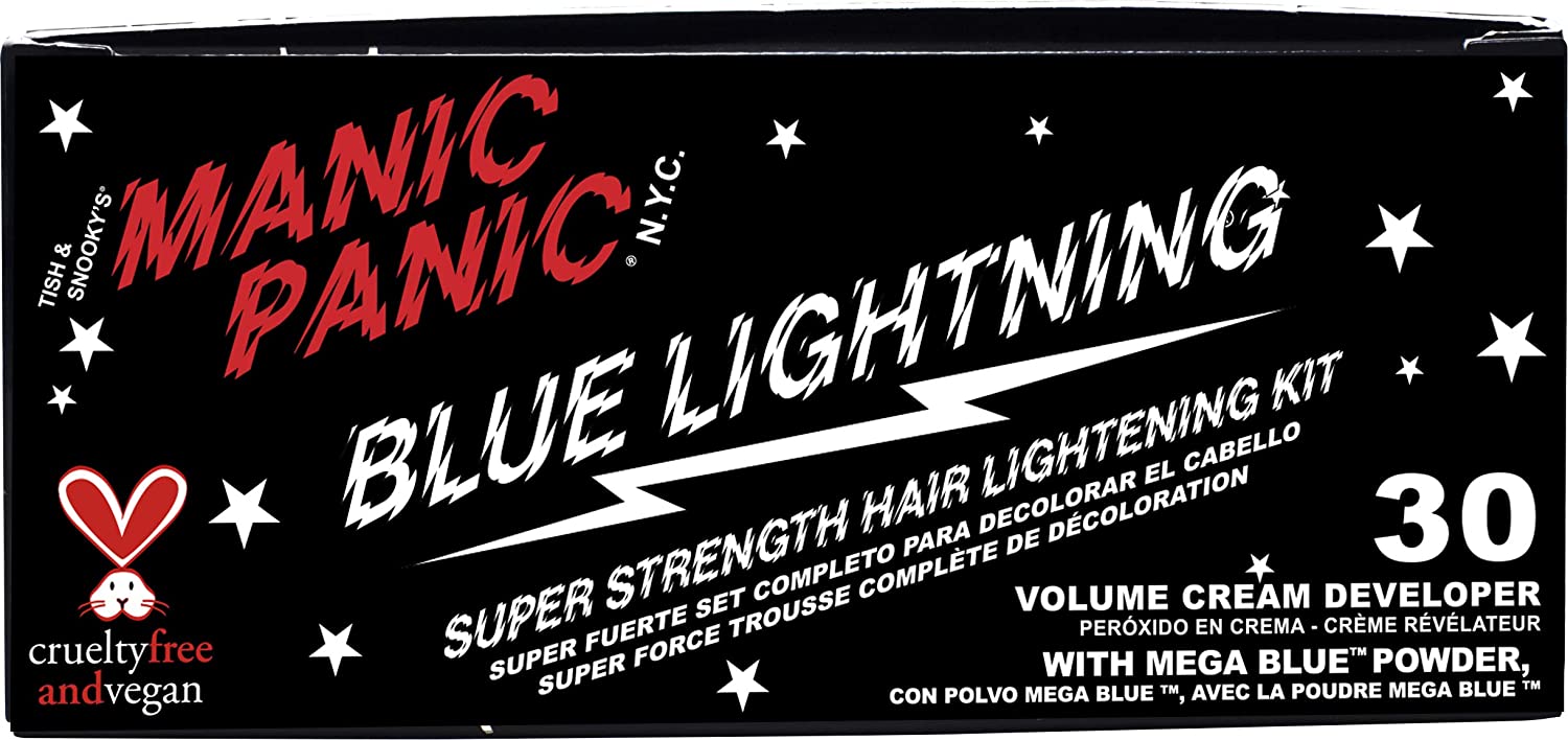 MANIC PANIC Blue Lightning Bleach Kit 30 Vol New