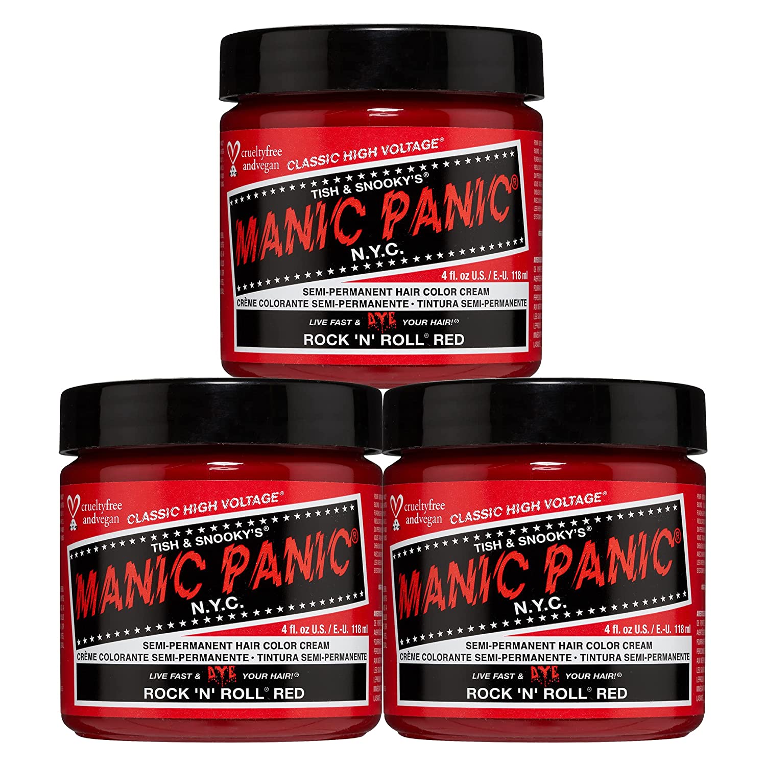 MANIC PANIC Raven Black Hair Dye Classic 2 Pack