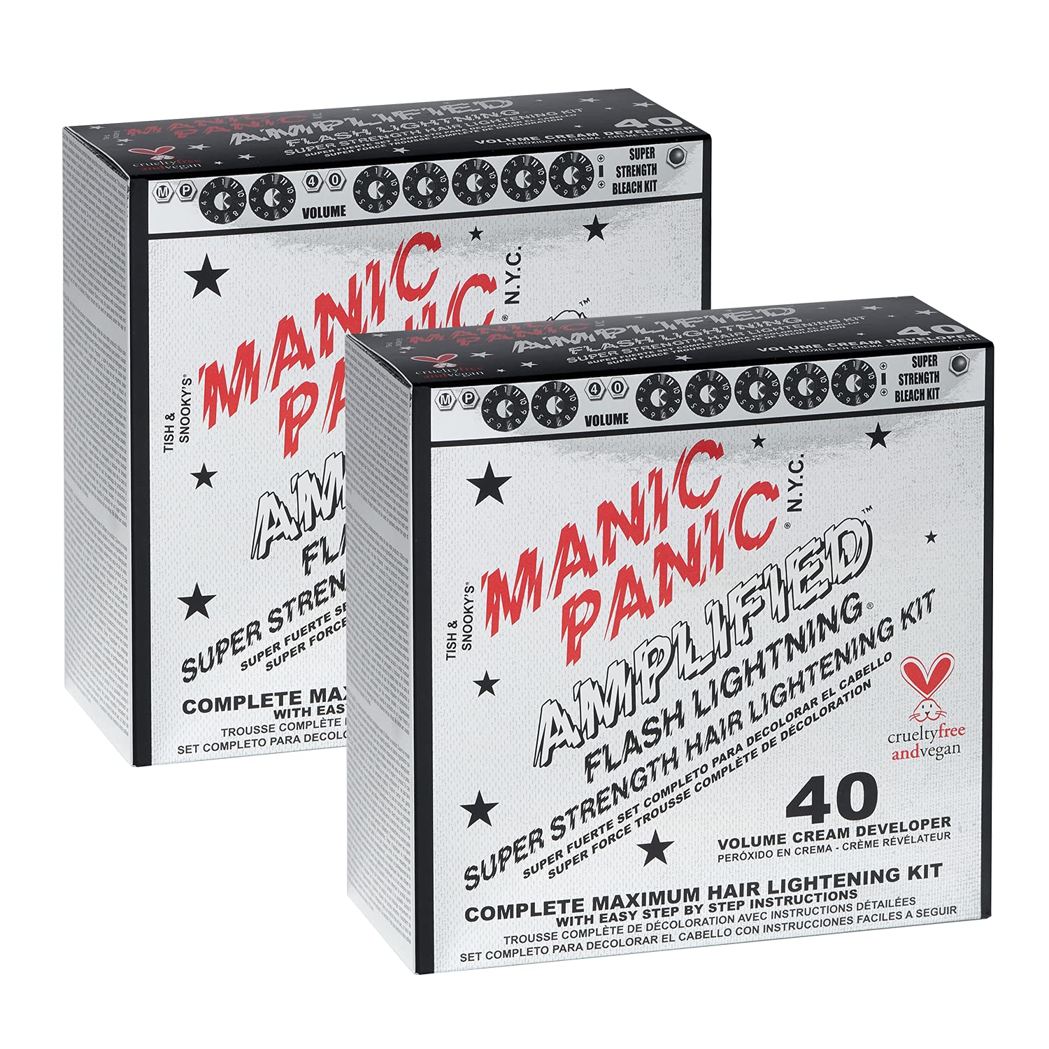 MANIC PANIC 40 Vol Lightning Hair Bleach Kit 2PK