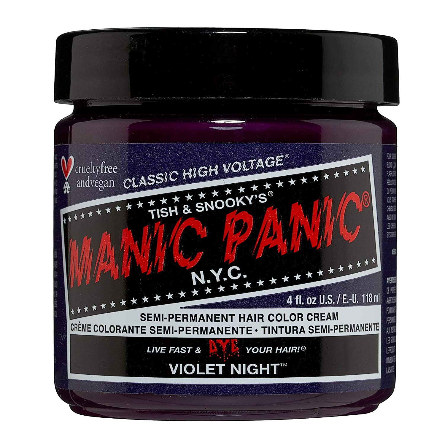 MANIC PANIC Raven Black Hair Dye Classic 2 Pack