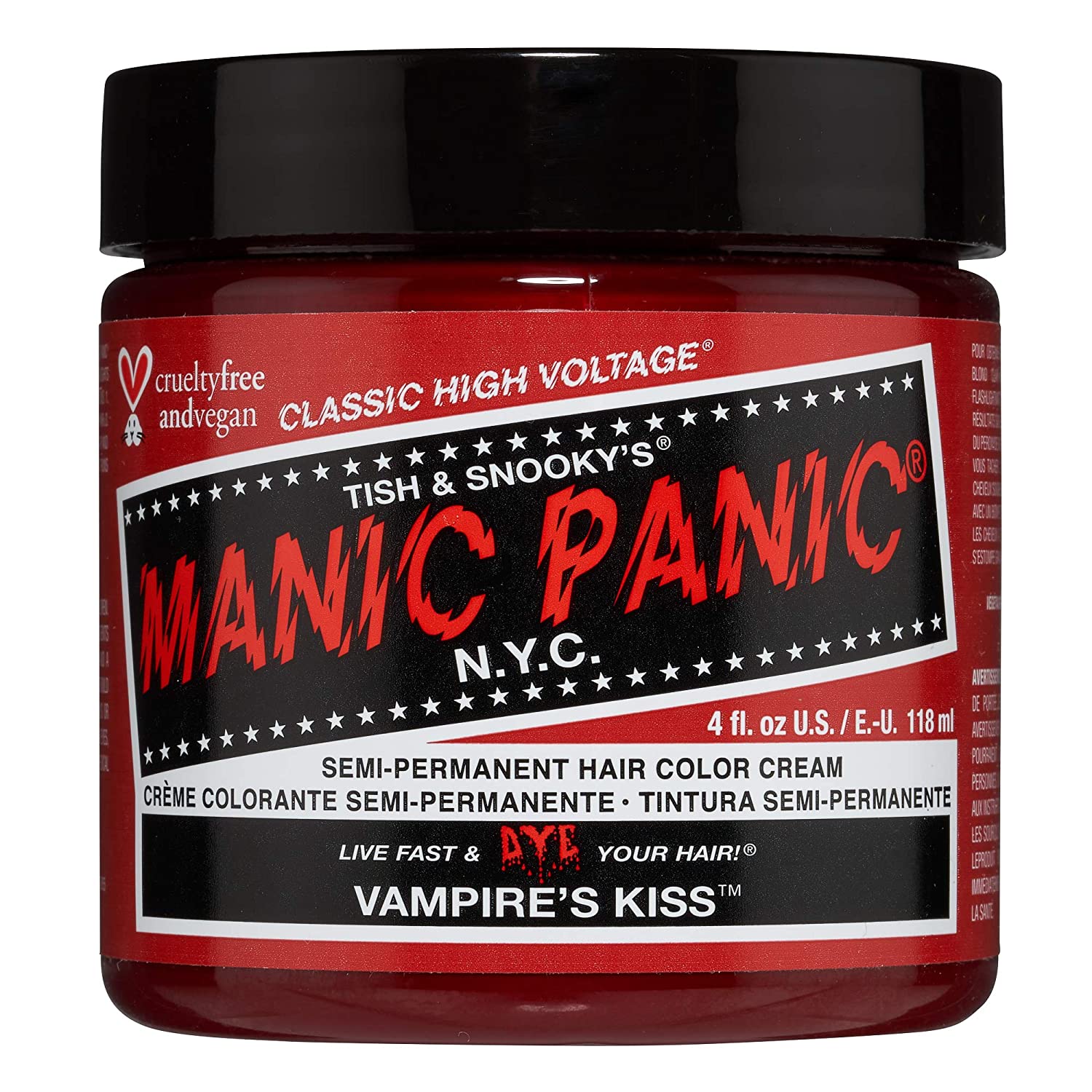 MANIC PANIC Raven Black Hair Dye Classic 2 Pack