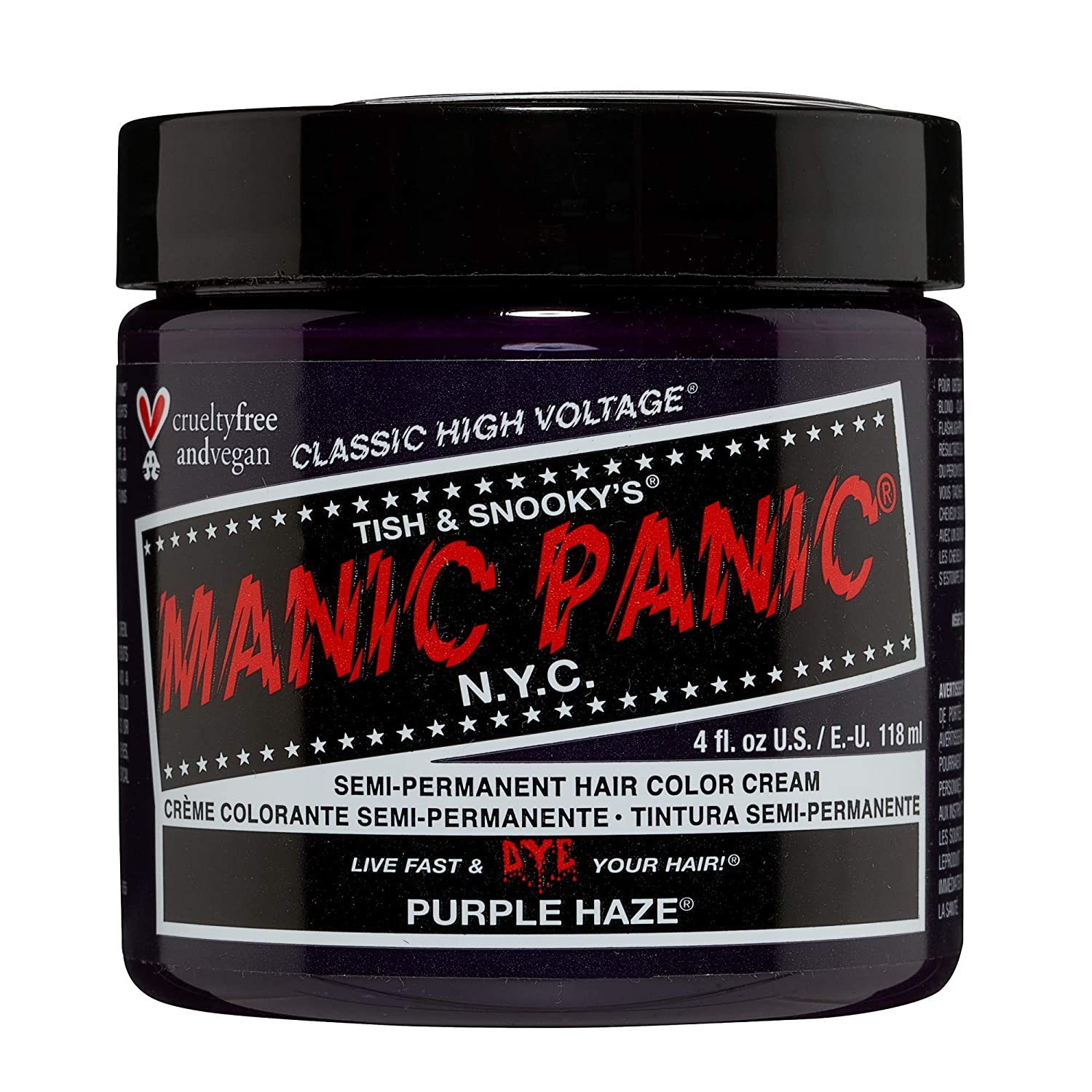 MANIC PANIC Raven Black Hair Dye Classic 2 Pack