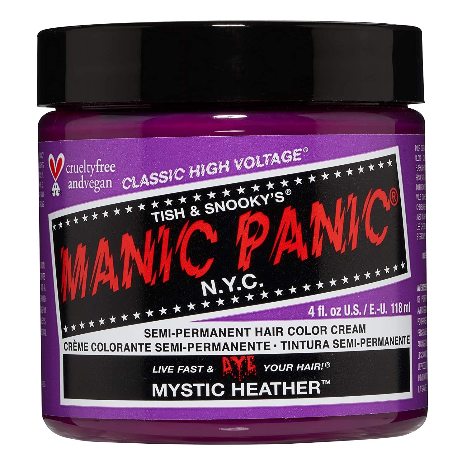 MANIC PANIC Raven Black Hair Dye Classic 2 Pack