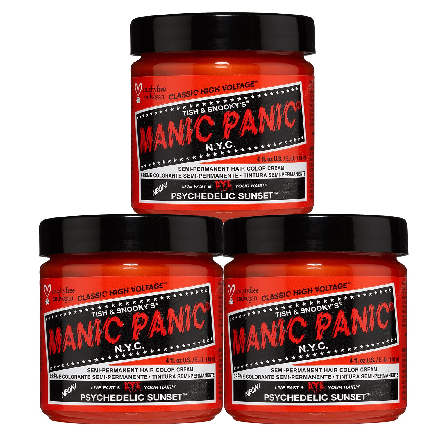 MANIC PANIC Raven Black Hair Dye Classic 2 Pack