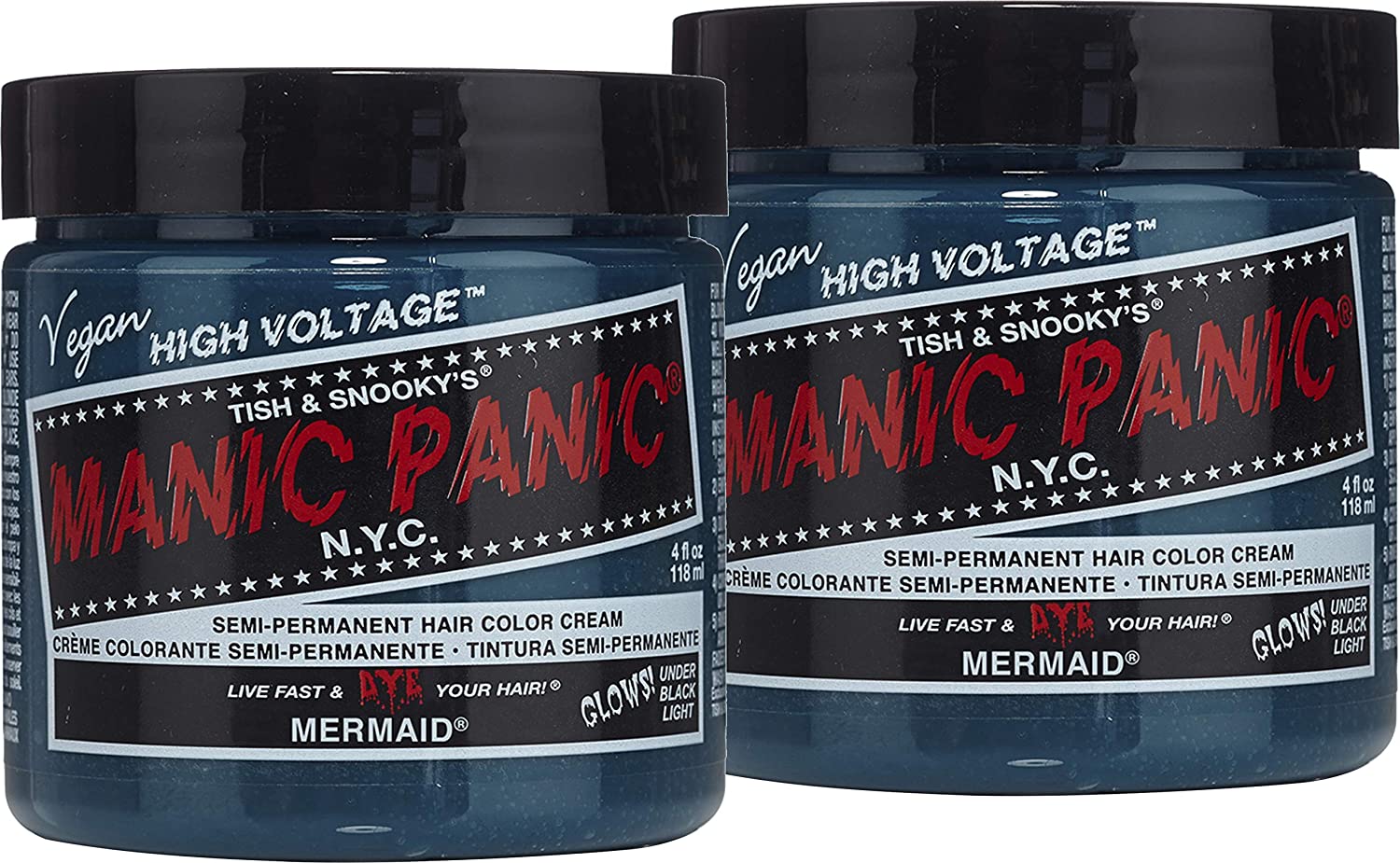 MANIC PANIC Raven Black Hair Dye Classic 2 Pack