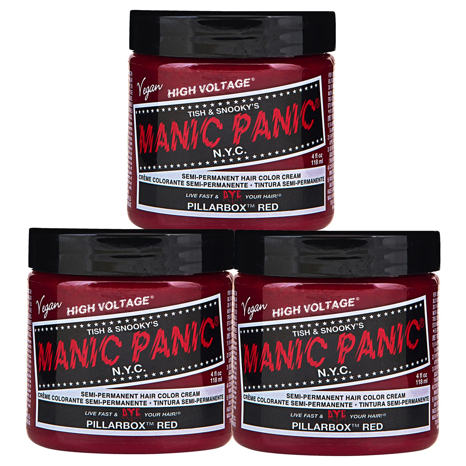 MANIC PANIC Raven Black Hair Dye Classic 2 Pack