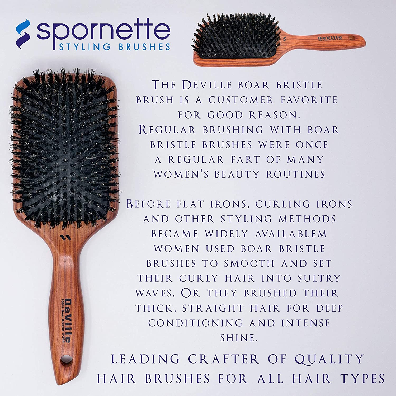 Spornette DeVille Cushion Paddle Boar Bristle 344