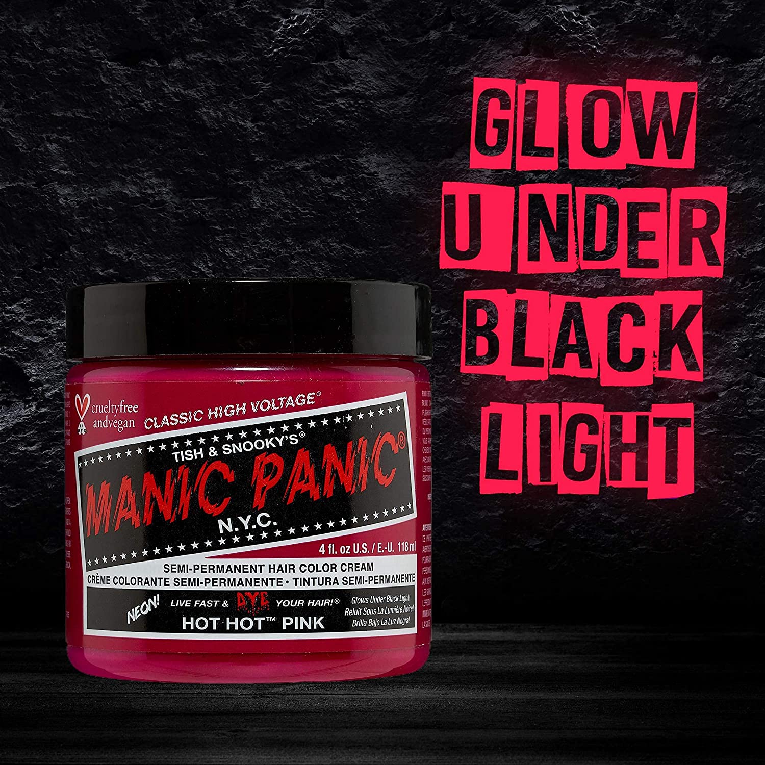 MANIC PANIC Hot Hot Pink Hair Dye Classic 3 Pack