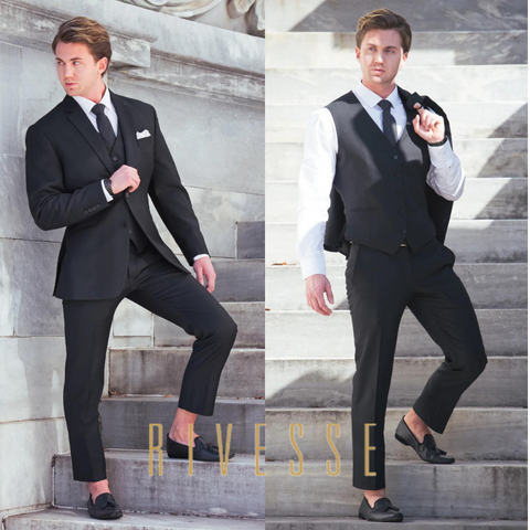 Black three piece suit