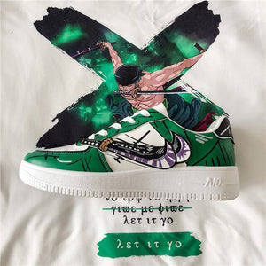 Sneakers Roronoa Zoro One Piece Low Vetements Et Accessoires Lies Aux Mangas