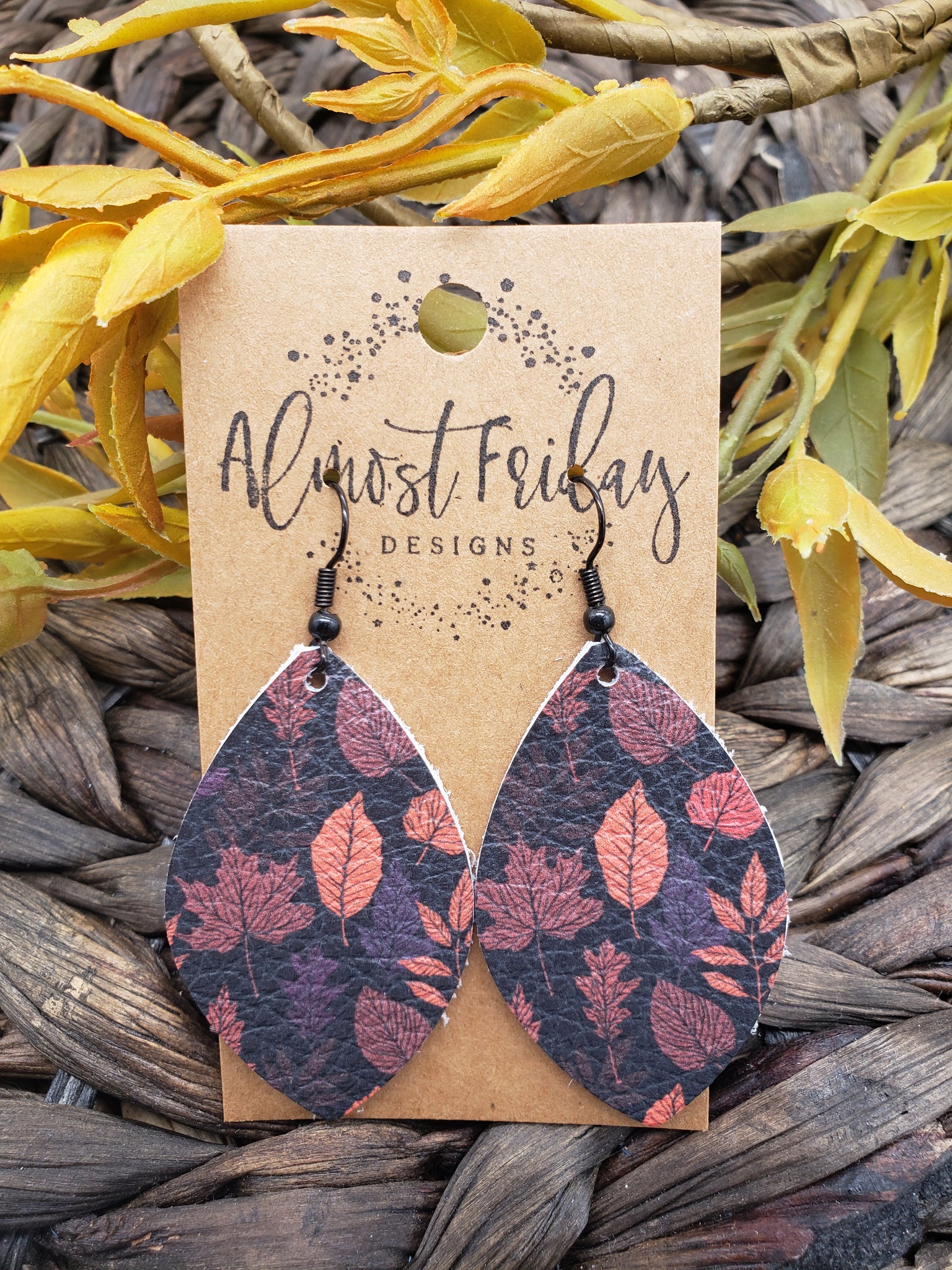 leather earrings magnolia