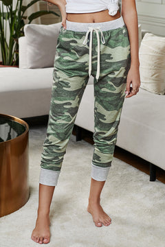 Camo Print Knit Joggers