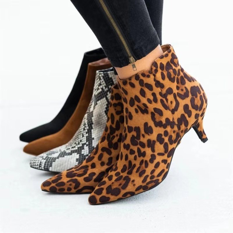 pointed toe kitten heel boots