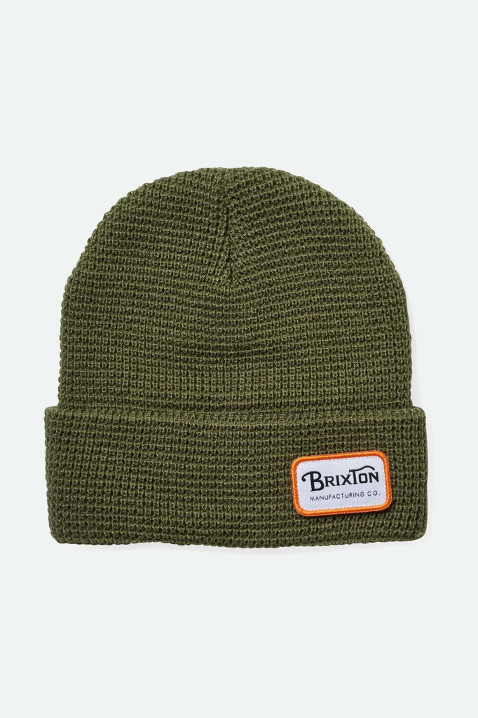 Brixton Men's Grade Waffle Knit Beanie - Military Olive | Main