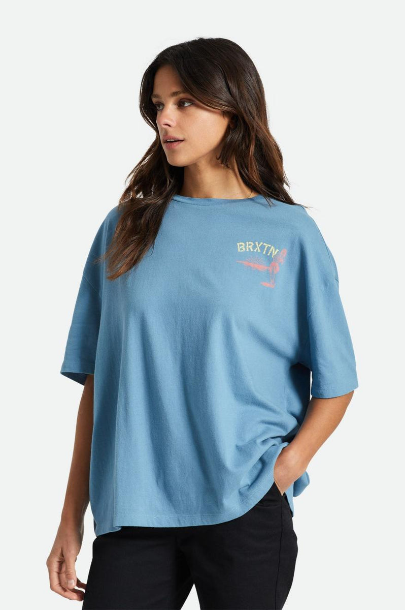 Good Time Oversized Boyfriend Tee - Blue Heaven – Brixton Europe