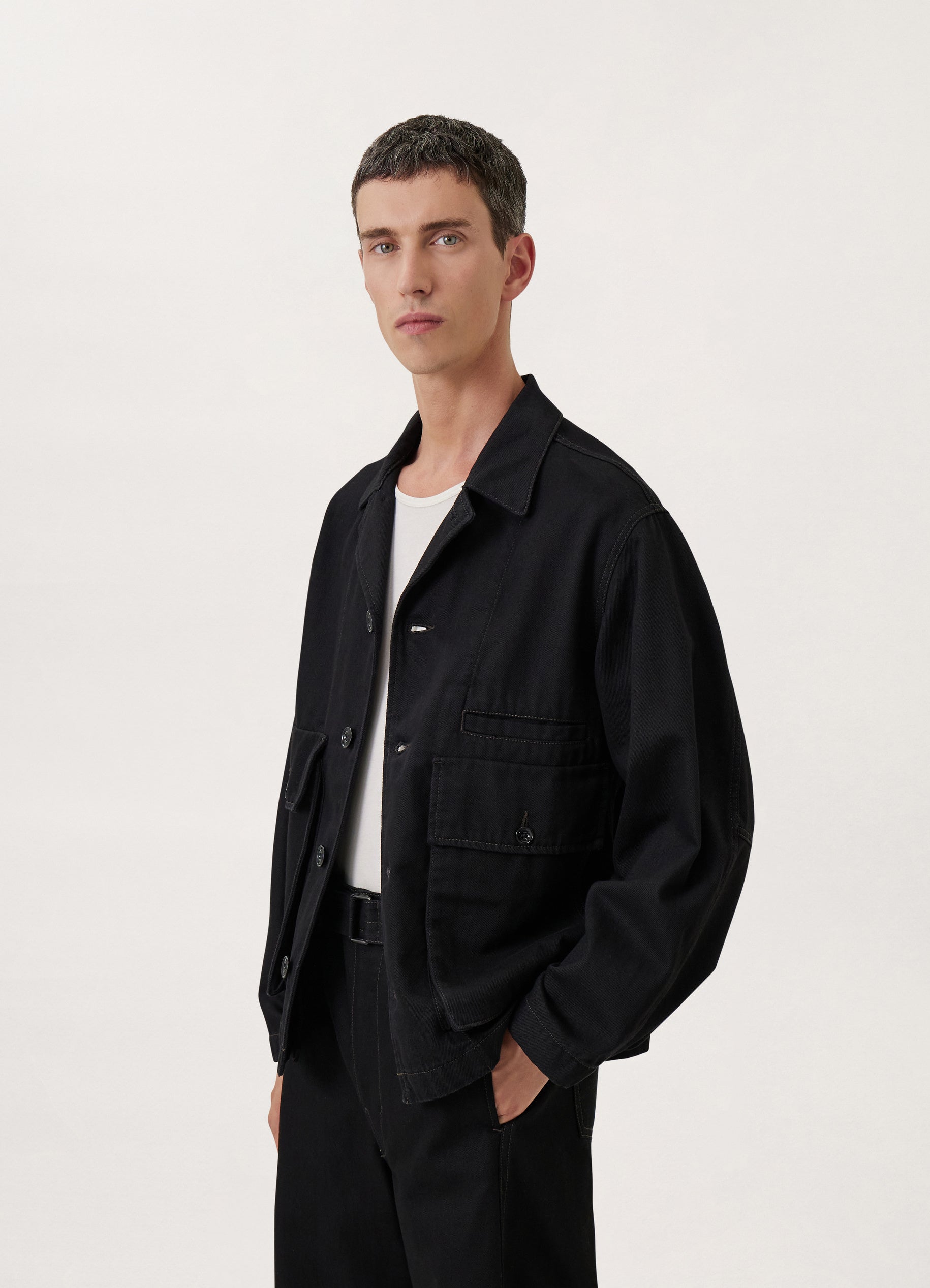 Boxy Jacket - Black | LEMAIRE - Lemaire-EU