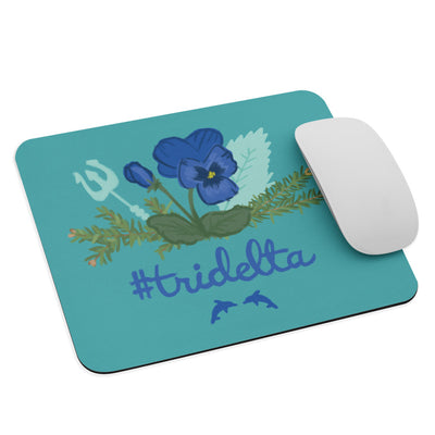 Celebrate the founding of your Tri Delta sisterhood all year long with our artist-designed Delta Delta Delta 1888 Founding Year design mouse pad in a pretty turquoise color. 