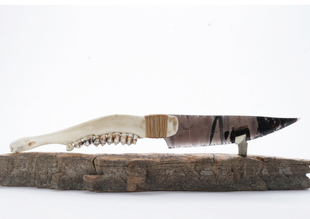 Dotted Black Handle Wolf Tooth Potato Knife
