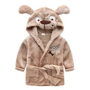Soft and thick cotton flannel bathrobe in the shape of an animal
