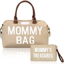 Mommy changing bag with multicolored accessories