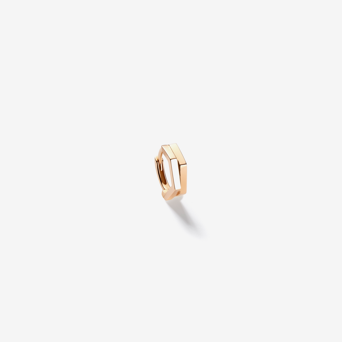 Antifer 2 rows earring in pink gold