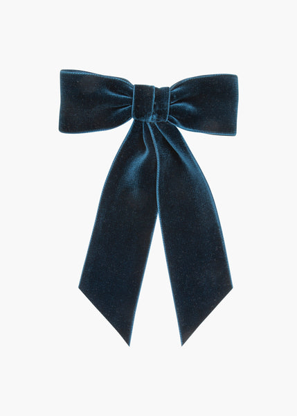 Velvet Bow Barrette -- Black – Jennifer Behr LLC