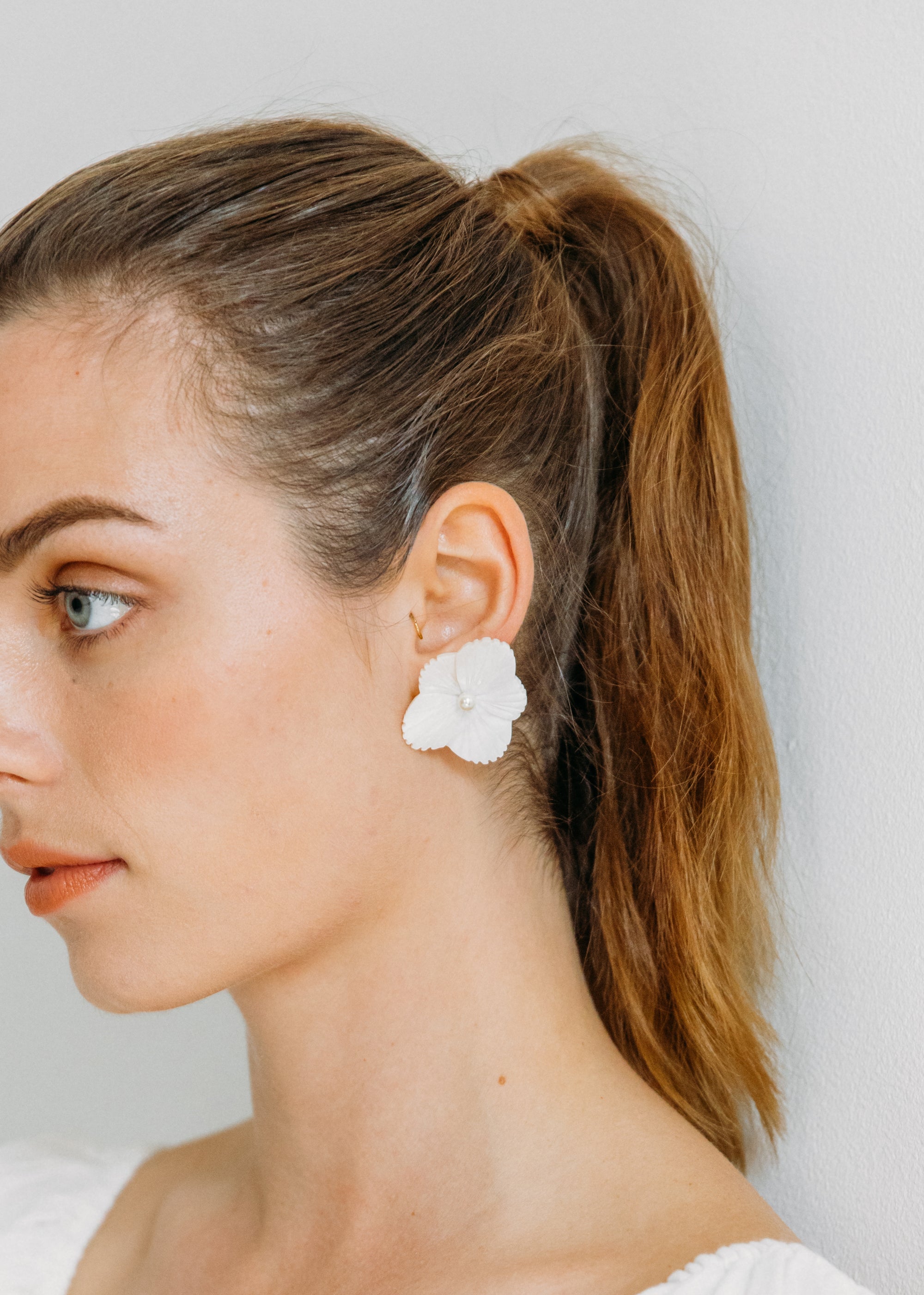 Zia Mother Of Pearl Stud Earrings