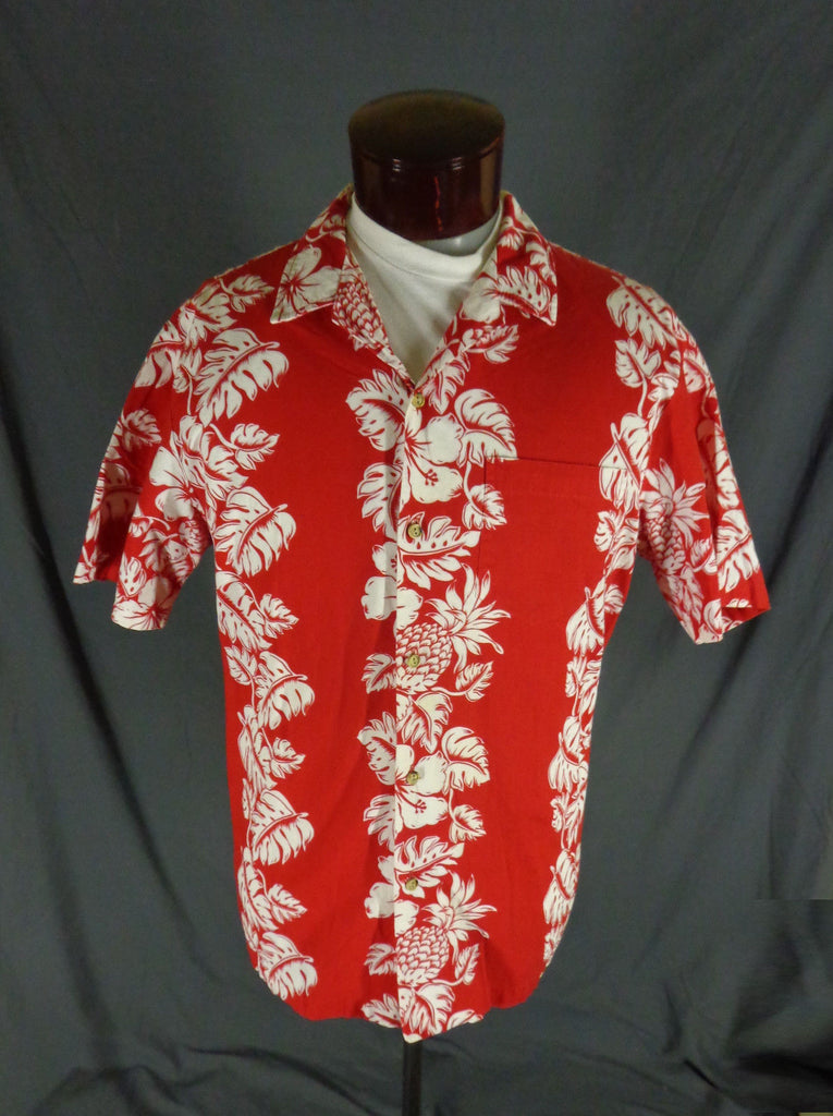 Vintage RJC Red Classic Hibiscus Print Hawaiian Shirt 47 – Bombshell ...