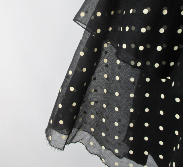 Vintage 80s Black White Polka Dot Tiered Party Dress S – Bombshell ...