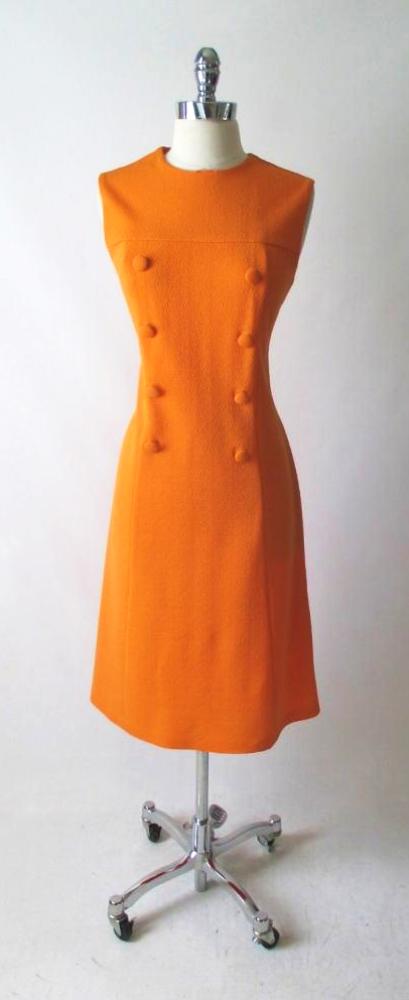 orange 60s dress