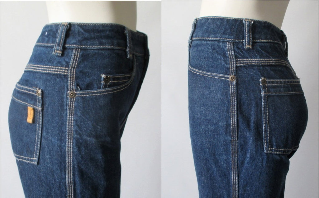 Vintage 70's Yves Saint Laurent YSL High Waist Indigo Denim Jeans