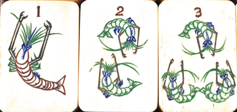 Mahjong Tile Design with Crabs as Bams