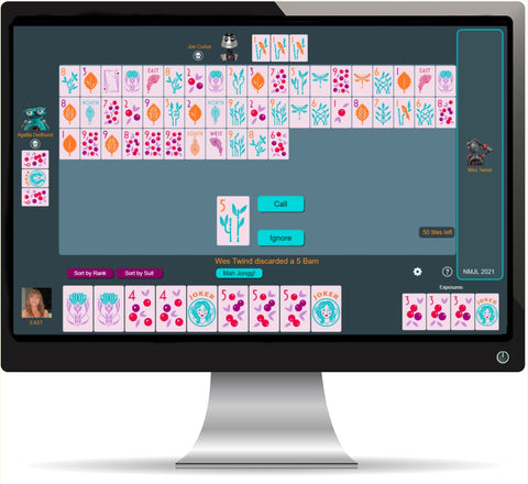 Online mahjong game screen