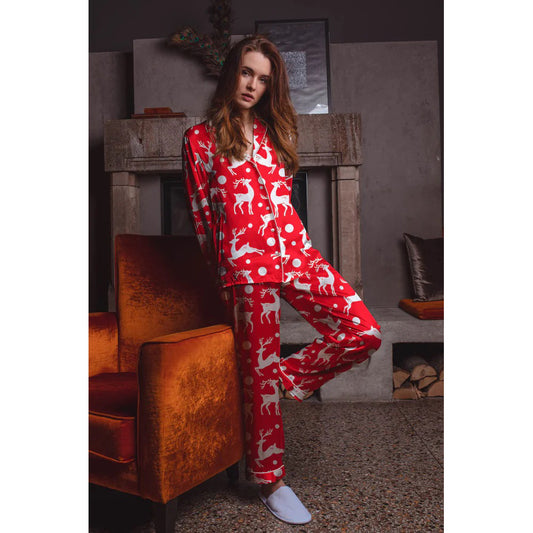 Lila Tiger Print 2-Piece Women's Satin Pajama Set from 'Averie Sleep' –  MyMien