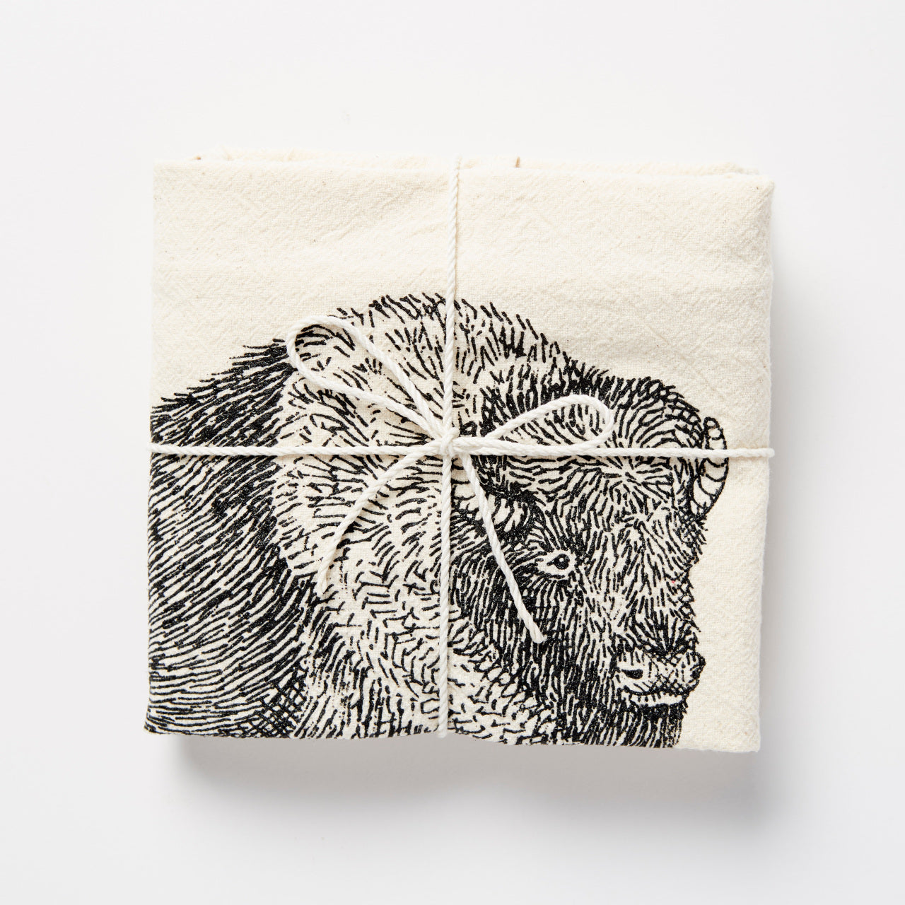 Red Nose Bear Tea Towel, Made in Jackson Hole