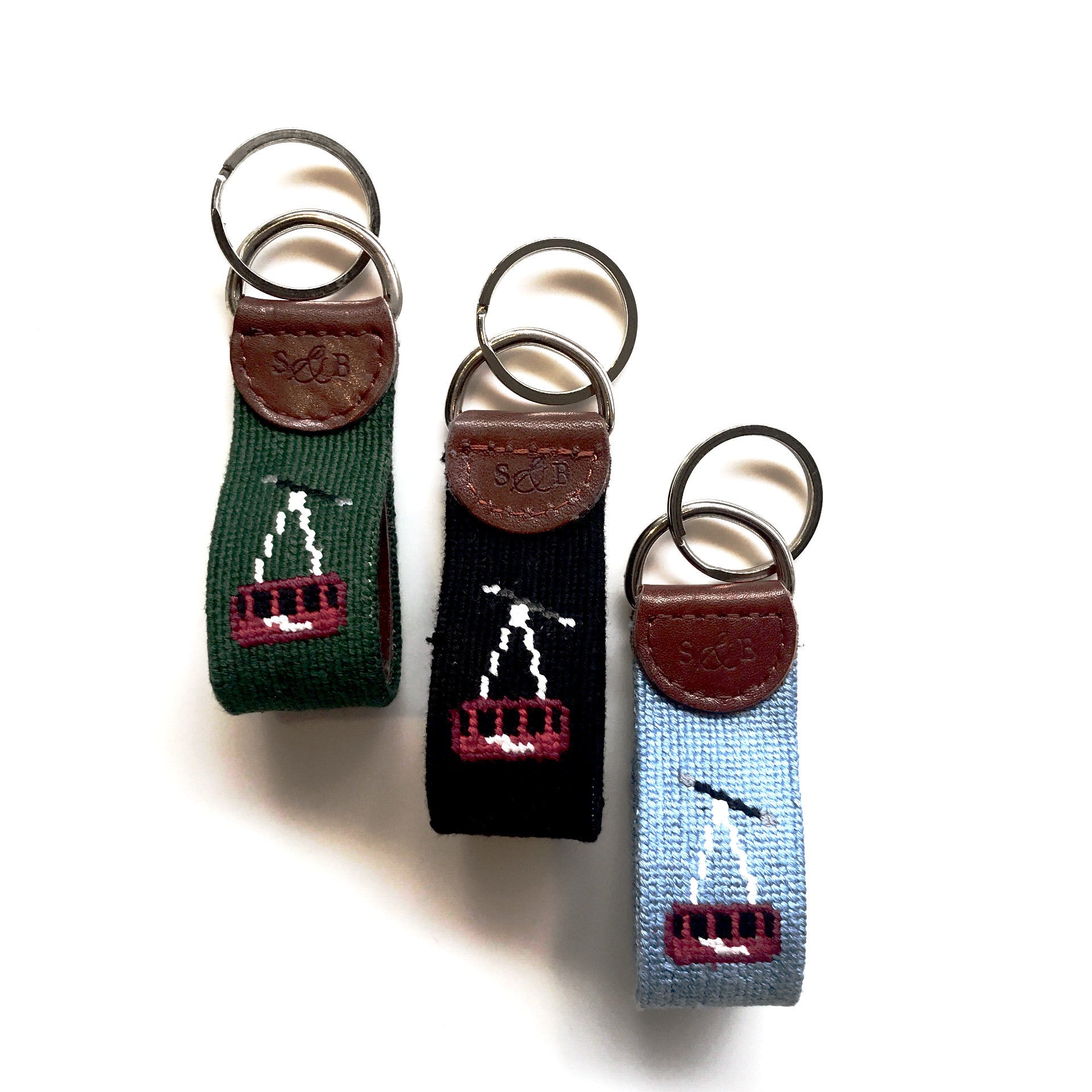 Needlepoint Key Fobs (Key Rings) – Harding-Lane – Harding Lane