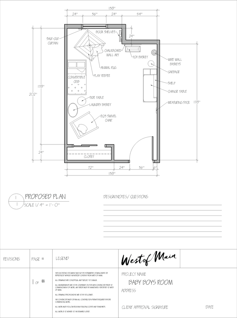 Boy´s room floor plan