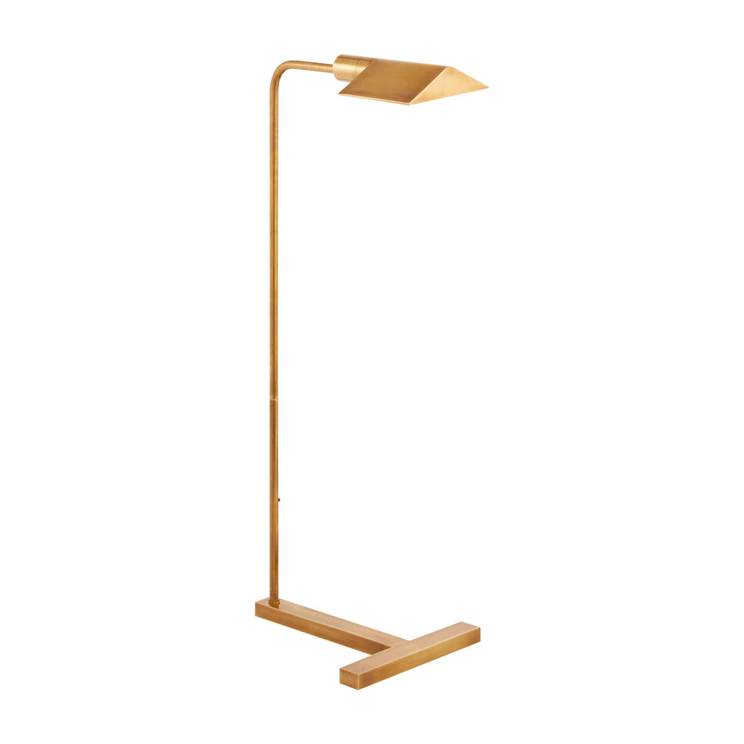 Pask Pharmacy Floor Lamp in Hand-Rubbed Antique Brass - 16.5x37.5-59.5