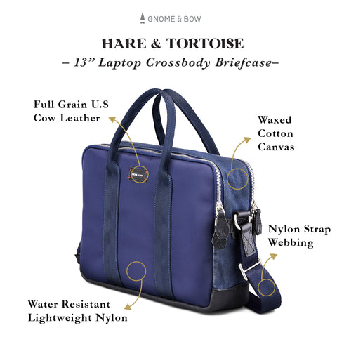 Hare & Tortoise 13” Laptop Crossbody Sling Briefcase