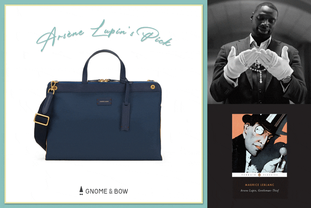 Gnome & Bow Storybook Inspired Personalised Leather Goods-Fathers-Day-Gifts-Milton Briefcase(Reversible)-Arsene Lupin