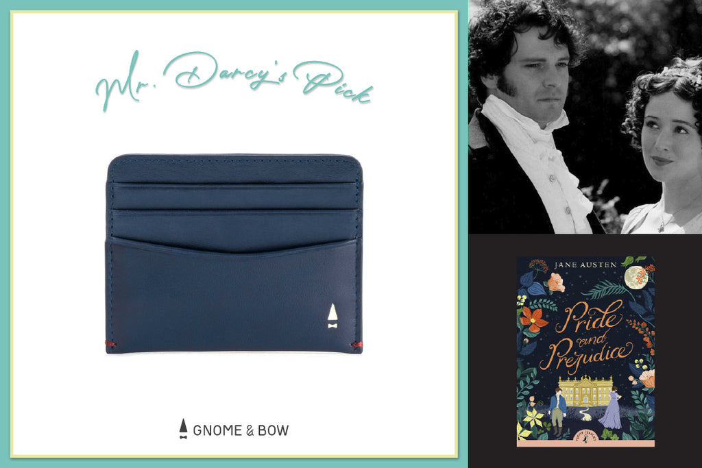 Gnome & Bow Storybook Inspired Personalised Leather Goods-Fathers-Day-Gifts-Austen Slim Cash Cardholder-Mr Darcy