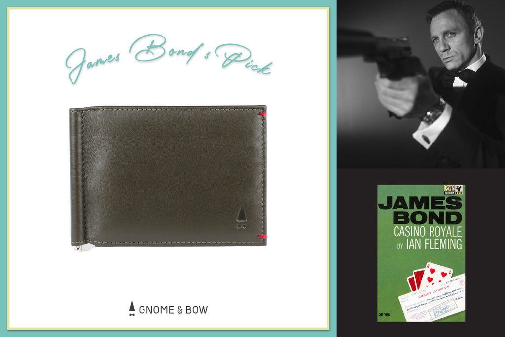 Gnome & Bow Storybook Inspired Personalised Leather Goods-Fathers-Day-Gifts-Bond Money Clip Billfold-James Bond