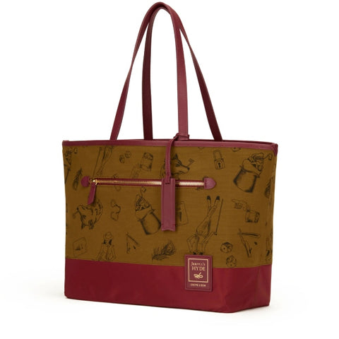 Jekyll & Hyde Tote (Reversible) - Wine and Olive Colour