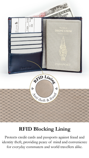 RFID blocking travel passport wallet