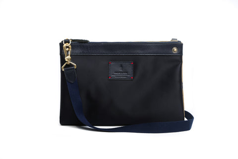 Milton Crossbody Clutch in Midnight Blue (Reversible)